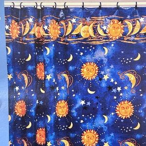 Vintage 90s Celestial Vinyl Shower Curtain NIP Kmart Home Essentials Whimsigoth